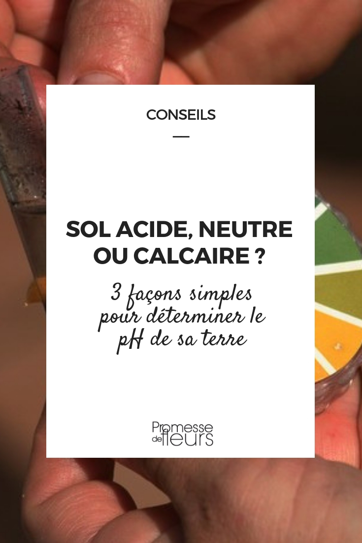 déterminer le pH du sa terre