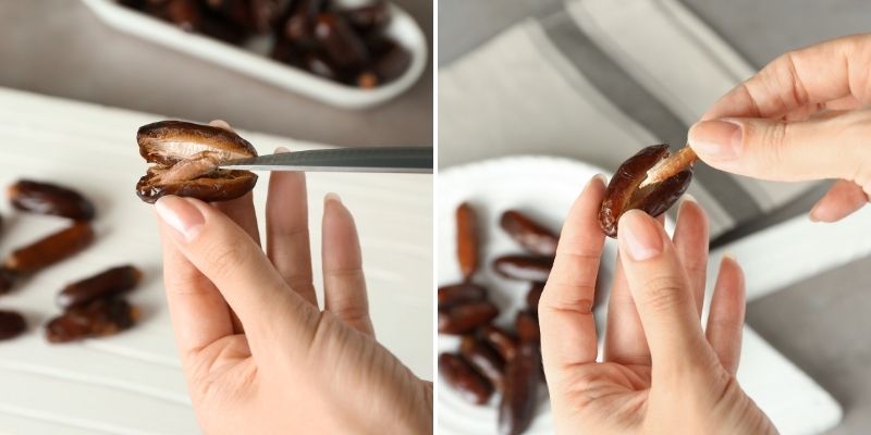 dénoyauter les dattes, préparation dattes, préparer datte