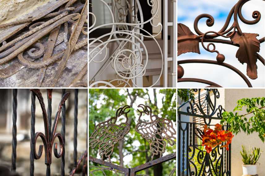 decoration fer forge au jardin, idees deco fer forge jardin, utilisations fer forge jardin, mobilier jardin fer forge