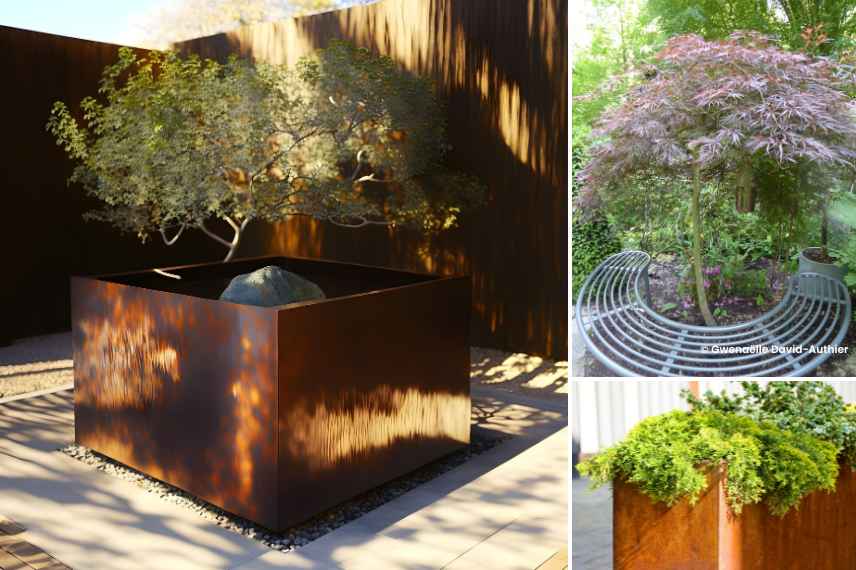 decoration fer forge au jardin, idees deco fer forge jardin, utilisations fer forge jardin, mobilier jardin fer forge