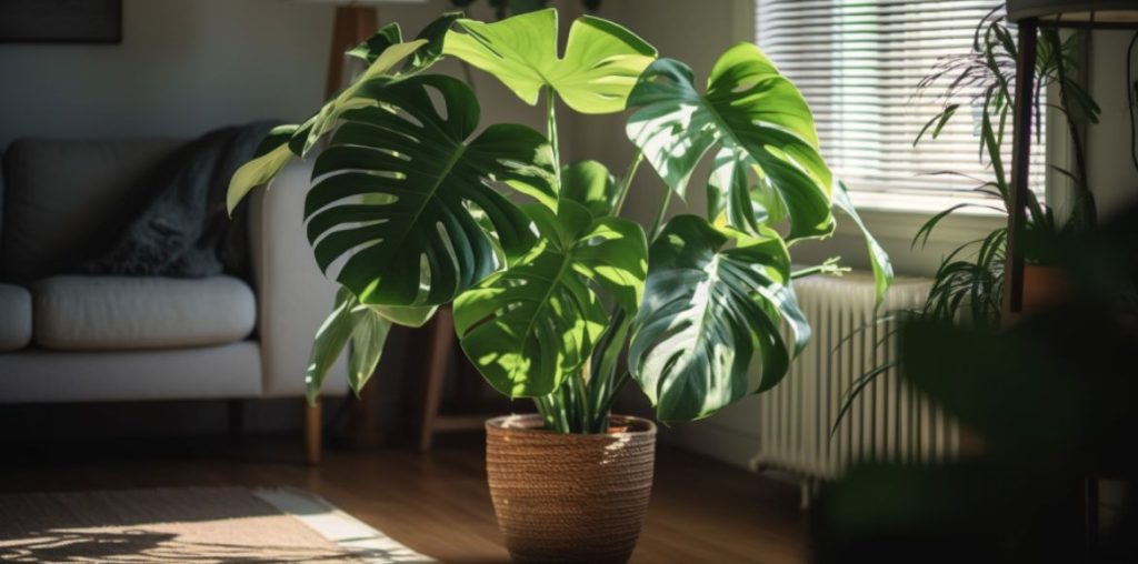 Monstera en pot de terre cuite