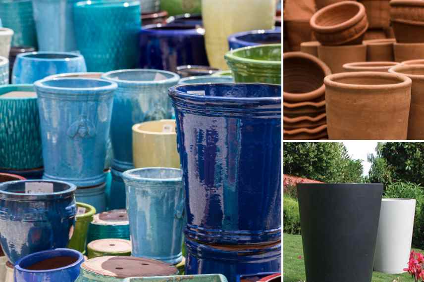 pots contenants pour plantes colores