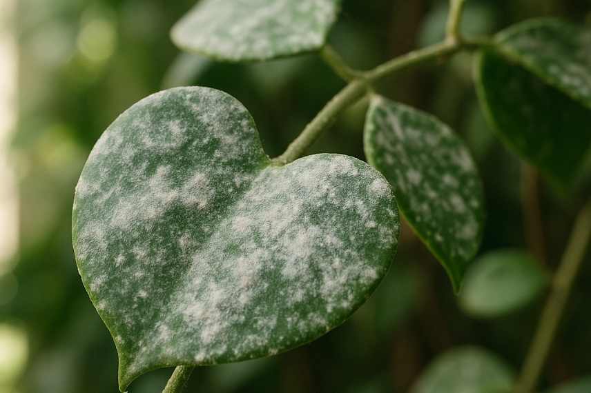 hoya maladies oïdium (image générée par IA)
