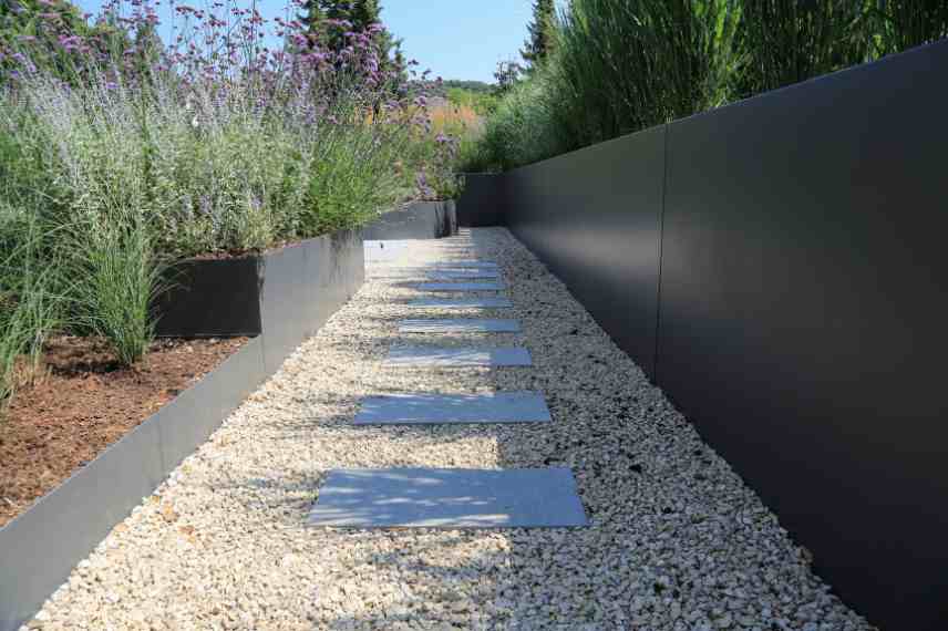 jardin contemporain ardoise