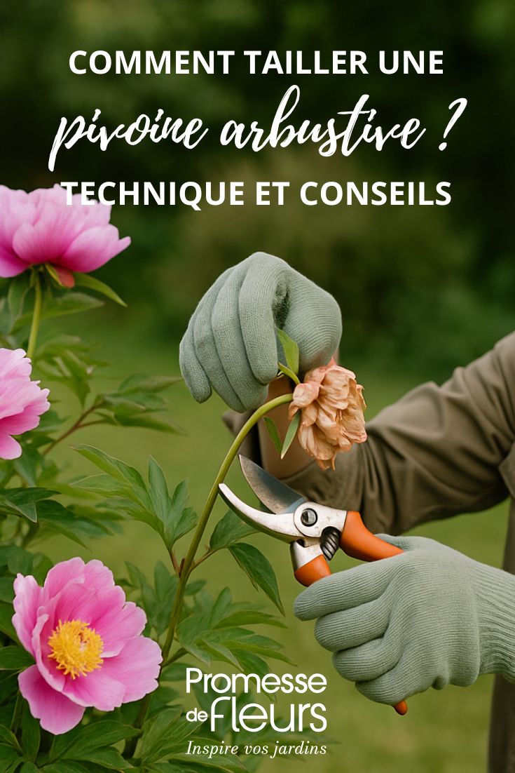 image d'une femme taillant une pivoine (générée par IA)