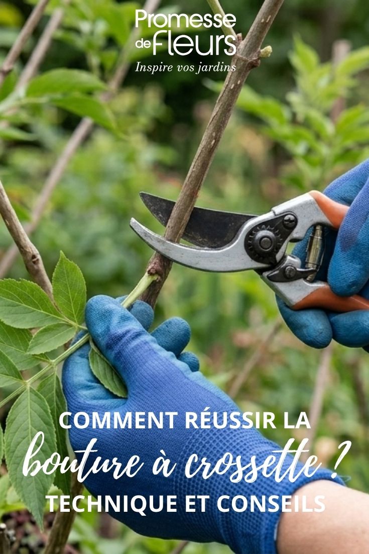 coupe d'une bouture à crossette