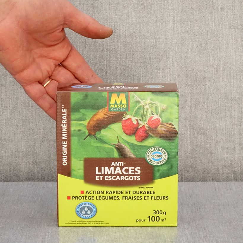 Exemple de spécimen de Anti-Limaces et Escargots UAB Masso Garden Boîte 300 tel que livré
