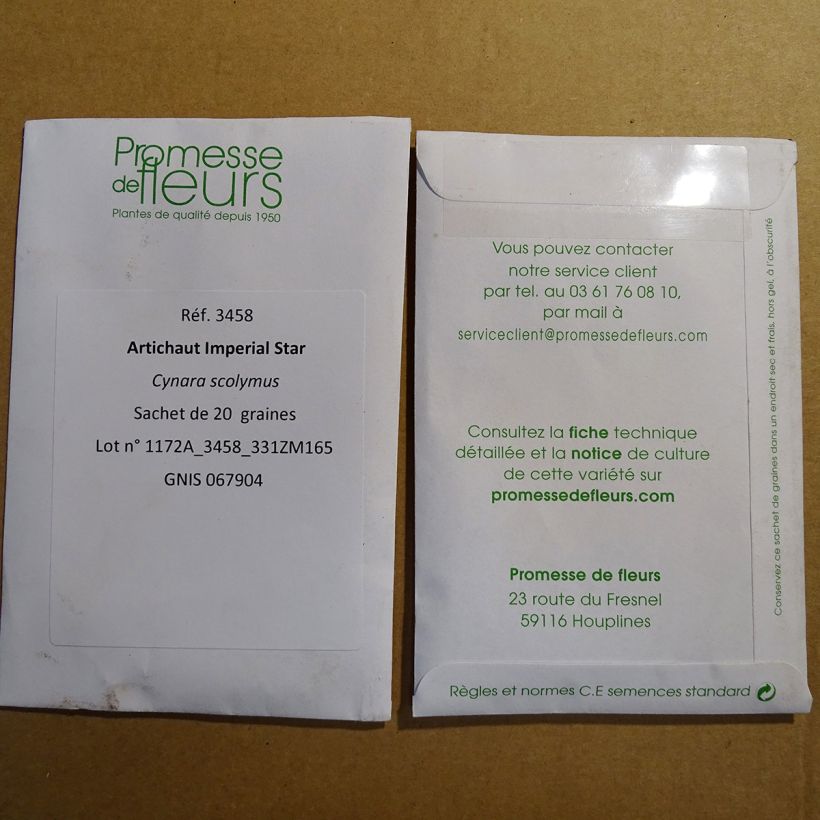Example of Artichaut Imperial Star - Cynara Scolymus le sachet de 20 graines environ (1g) as you get