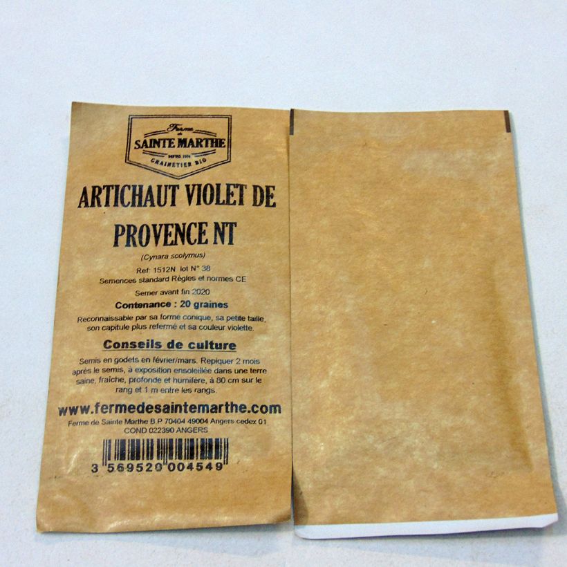 Example of Artichaut Violet de Provence Bio - Ferme de Sainte Marthe le sachet de 20 graines environ as you get