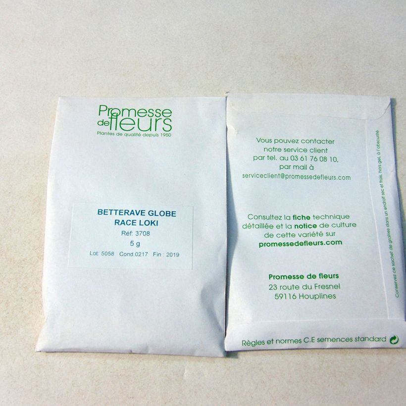 Example of Betterave rouge Globe 5 Race Loki - Beta vulgaris Graines le sachet de +/- 200 graines environ (minimum 5g) as you get