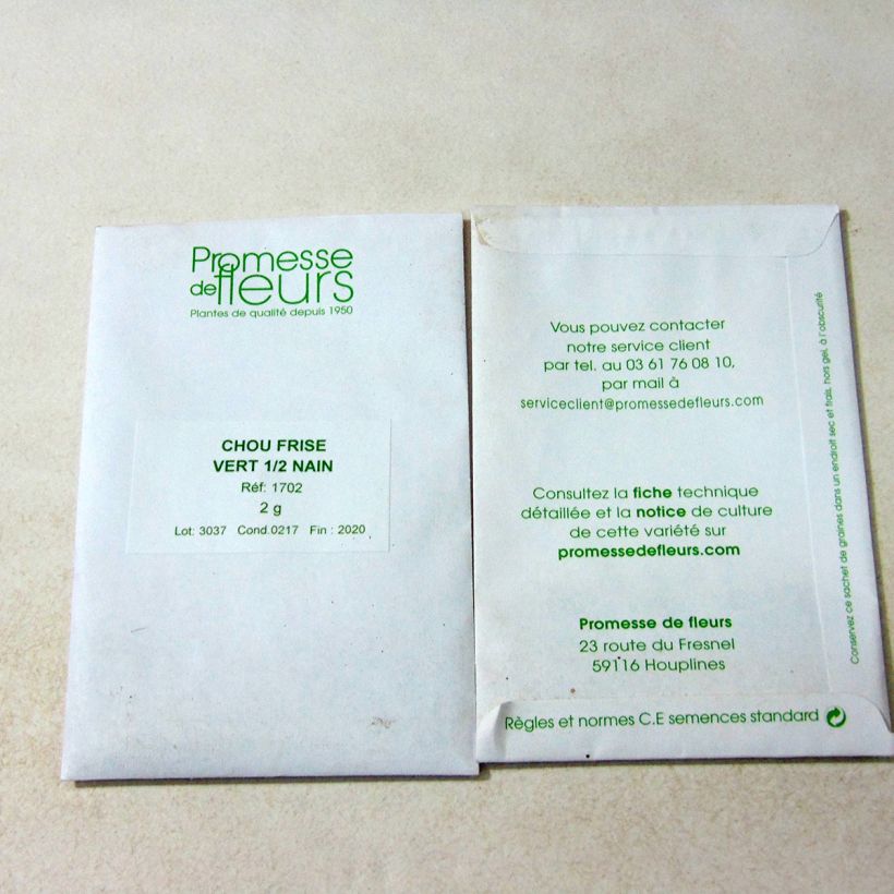 Example of Chou Frisé Halbhoher Vert demi-nain le sachet de 500 graines environ (minimum 2g) as you get