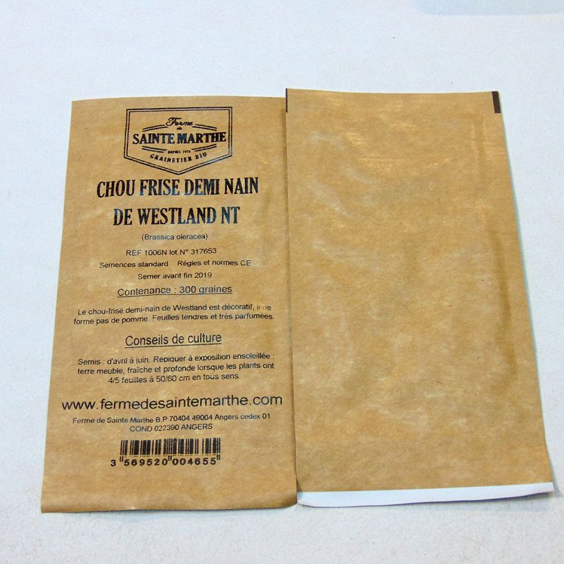 Example of Chou Frisé demi-nain de Westland NT - Ferme de Sainte Marthe le sachet de 300 graines environ (1g) as you get