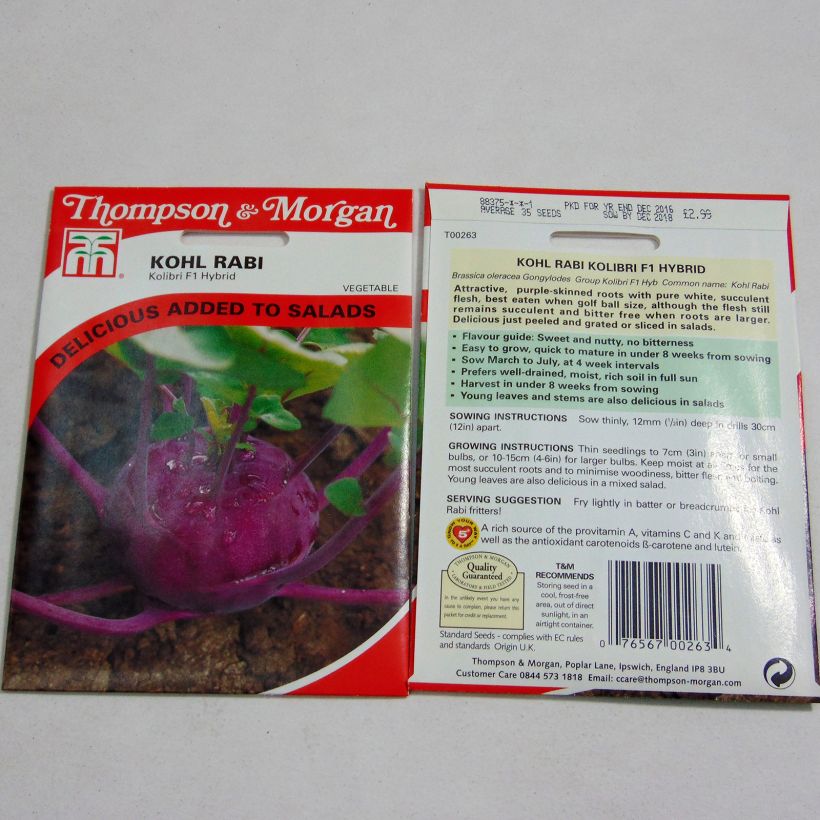 Example of Chou-Rave Kolibri F1 le sachet de 35 graines environ as you get