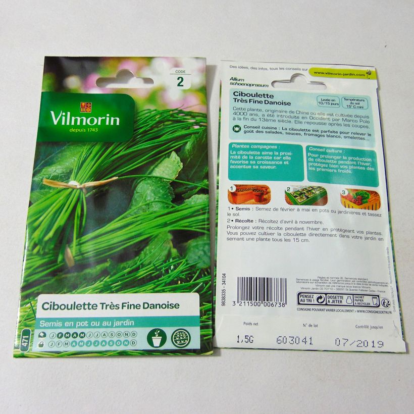 Example of Ciboulette très fine danoise - Vilmorin le sachet de 480 graines environ (1g) as you get