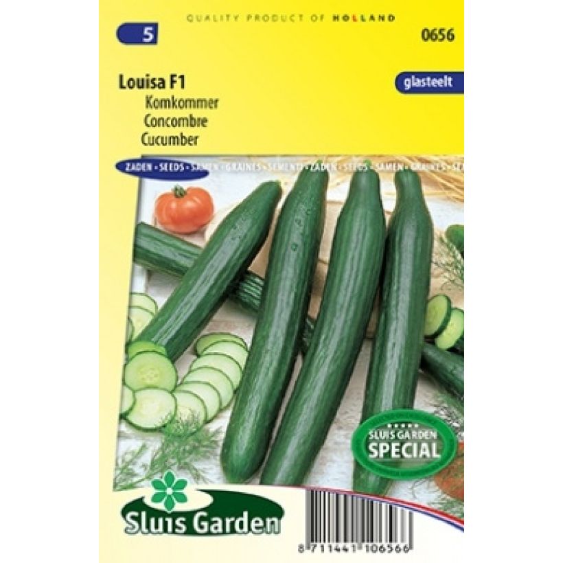 Exemple de spécimen de Concombre Louisa F1 - Graines le sachet de 7 graines environ tel que livré