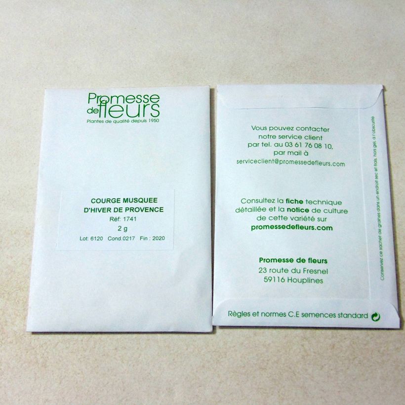 Example of Courge Musquée d'hiver de Provence - Cucurbita moschata - graines le sachet de +/- 12 ? 15 graines environ (minimum 2g) as you get