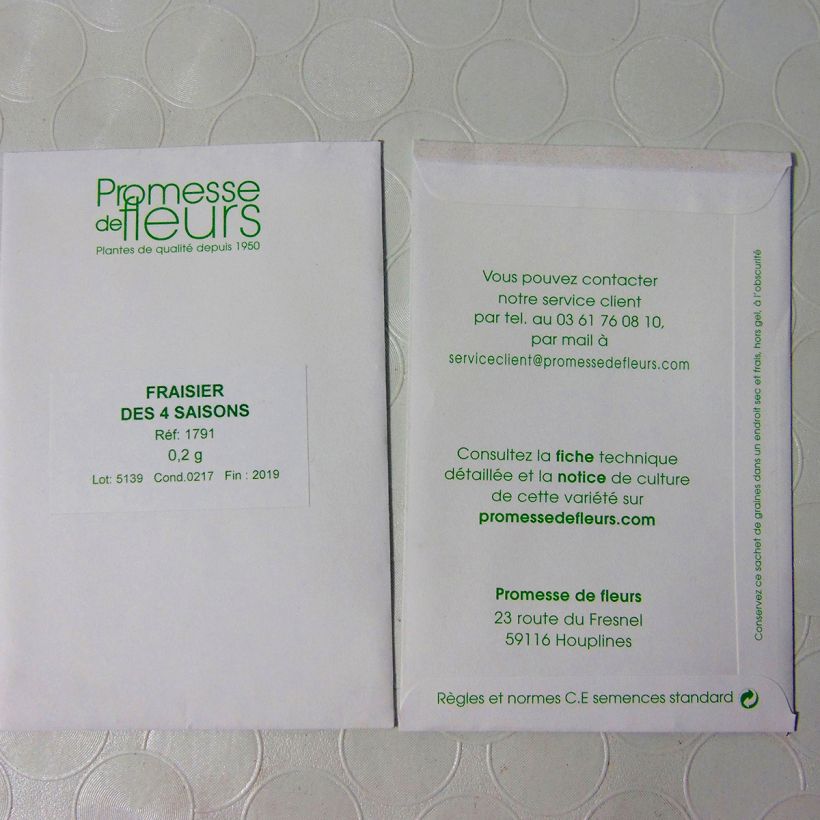 Example of Fraisier des 4 saisons -  Fraise des bois le sachet de +/- 600 graines environ (minimum 0,2g) as you get