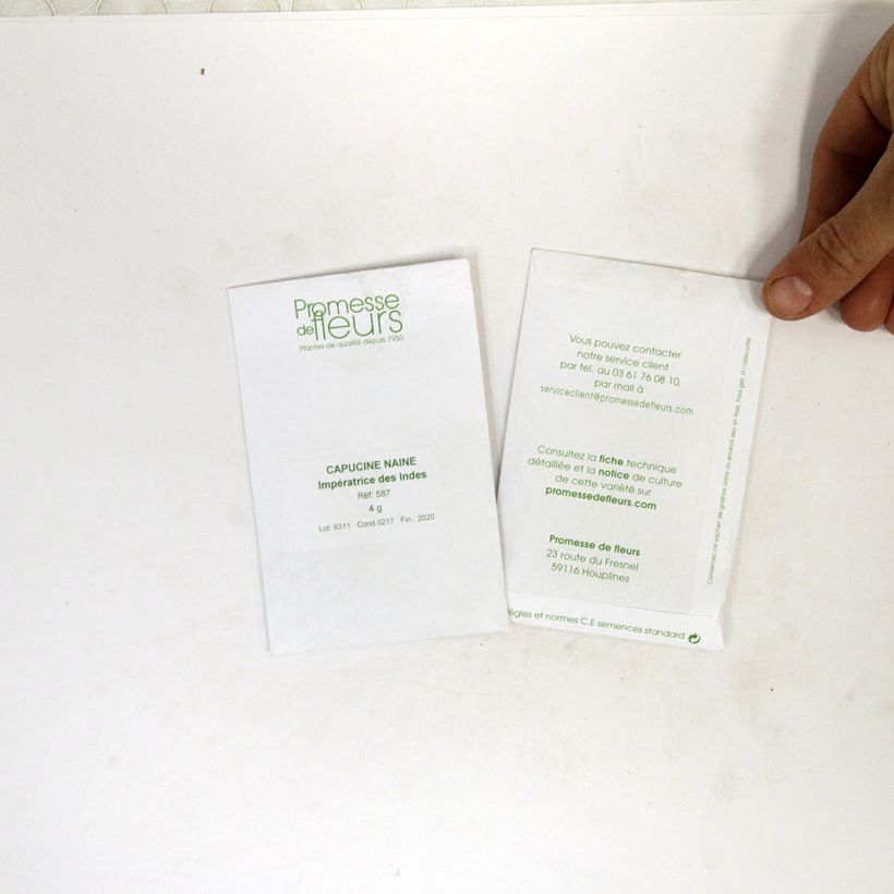 Example of Graines de Capucine naine Impératrice des Indes - Tropaeolum majus le sachet de +/- 30 graines environ (minimum 4g) as you get