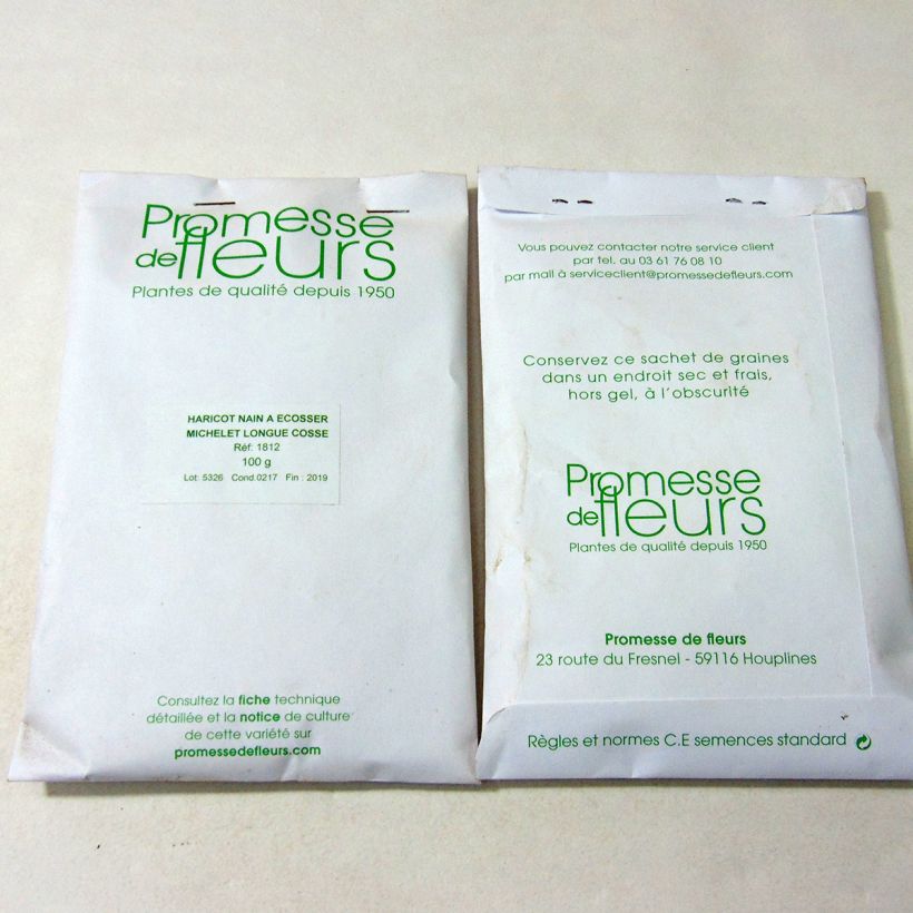 Example of Haricot nain à écosser Michelet longue cosse le sachet de 180 graines environ (minimum 100g) as you get