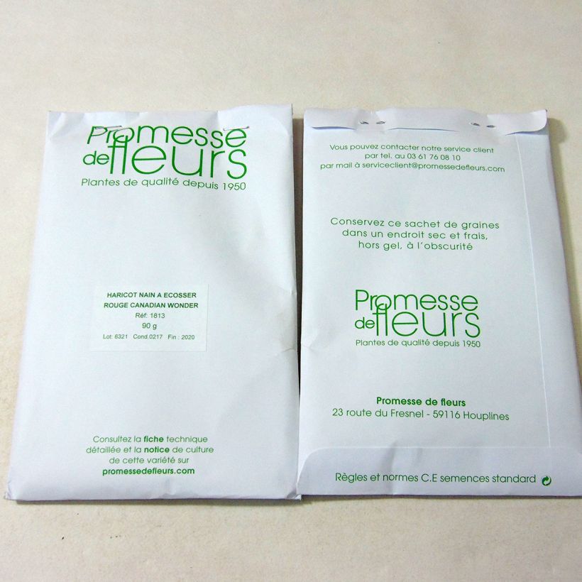 Example of Haricot nain à écosser rouge Canadian Wonder le sachet de +/- 150 graines environ (minimum 90g) as you get