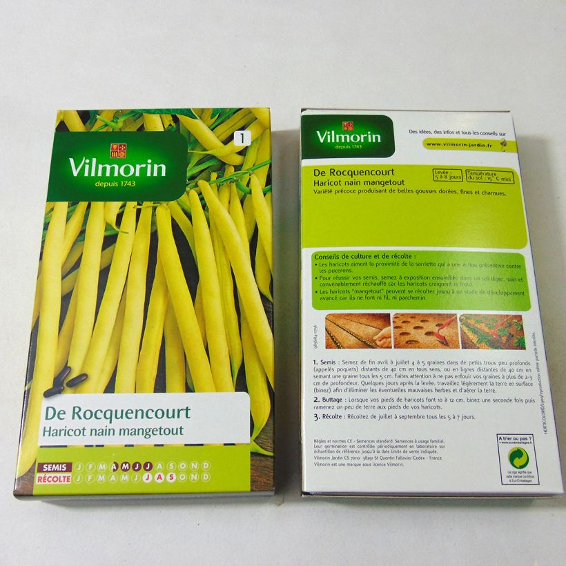 Example of Haricot nain mangetout Beurre de Rocquencourt - Vilmorin le sachet de 500 graines environ (250g) as you get