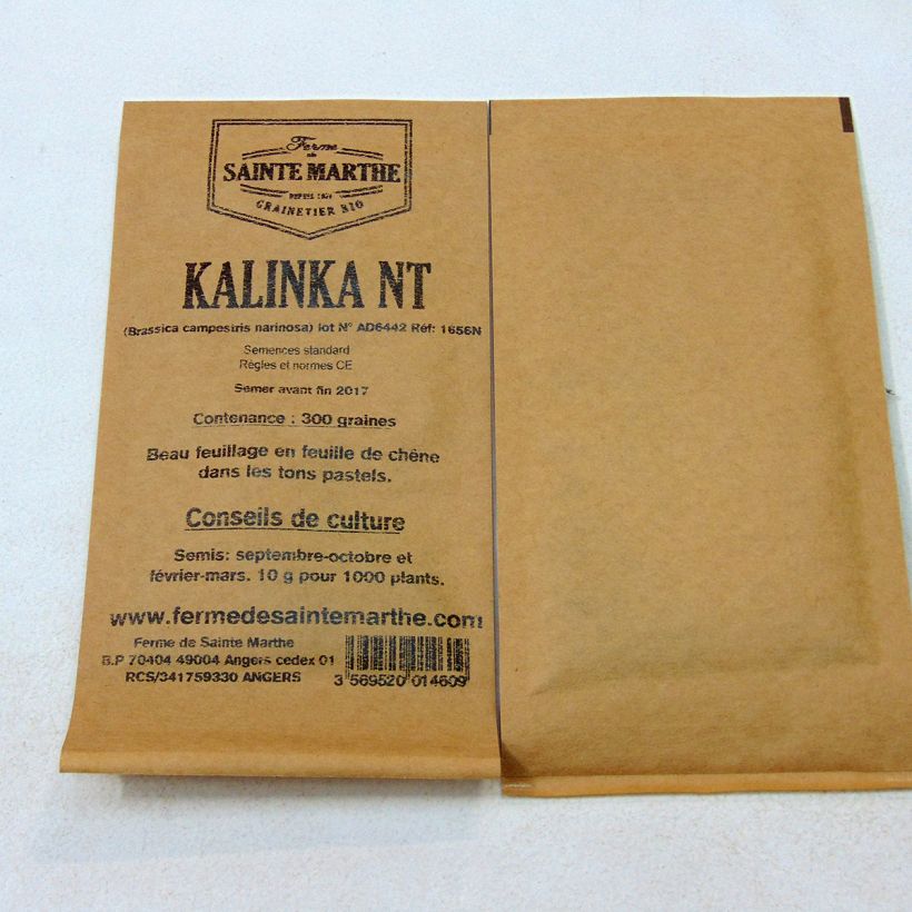 Exemple de spécimen de Kalinka NT - Ferme de Sainte Marthe le sachet de 300 graines environ (1g) tel que livré