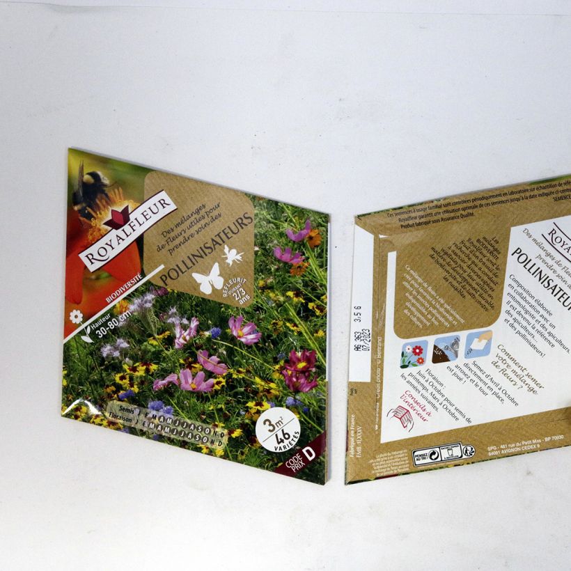 Exemple de spécimen de Mélange pour attirer les pollinisateurs - Sachet 3 m2 Boite pour 3 m² tel que livré