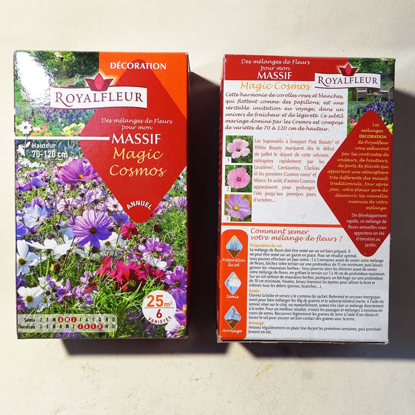Exemple de spécimen de Mélange pour massif Magic Cosmos - Boite 25 m2 Boite pour 25 m² tel que livré