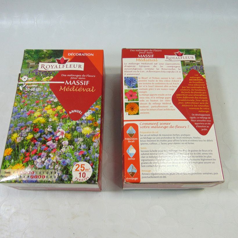 Exemple de spécimen de Mélange pour massif médiéval- Boite 25 m2 Boite pour 25 m² tel que livré