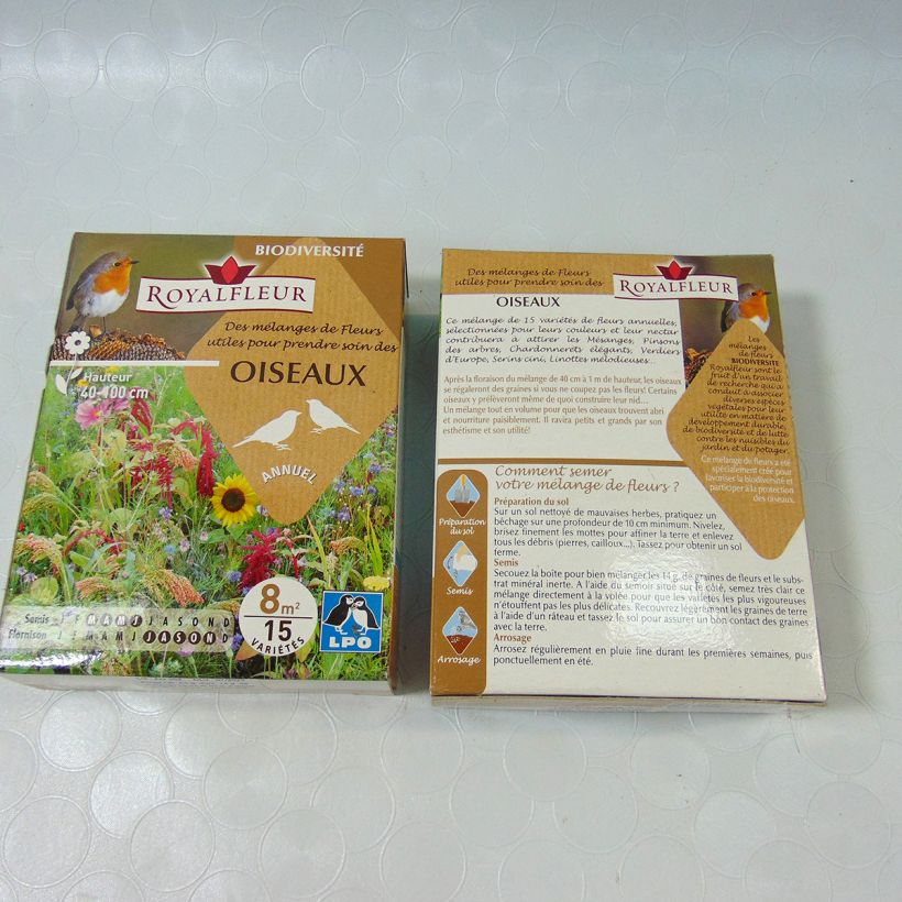 Exemple de spécimen de Mélange pour prendre soin des oiseaux - Boite 8 m2 Boite pour 8 m² tel que livré