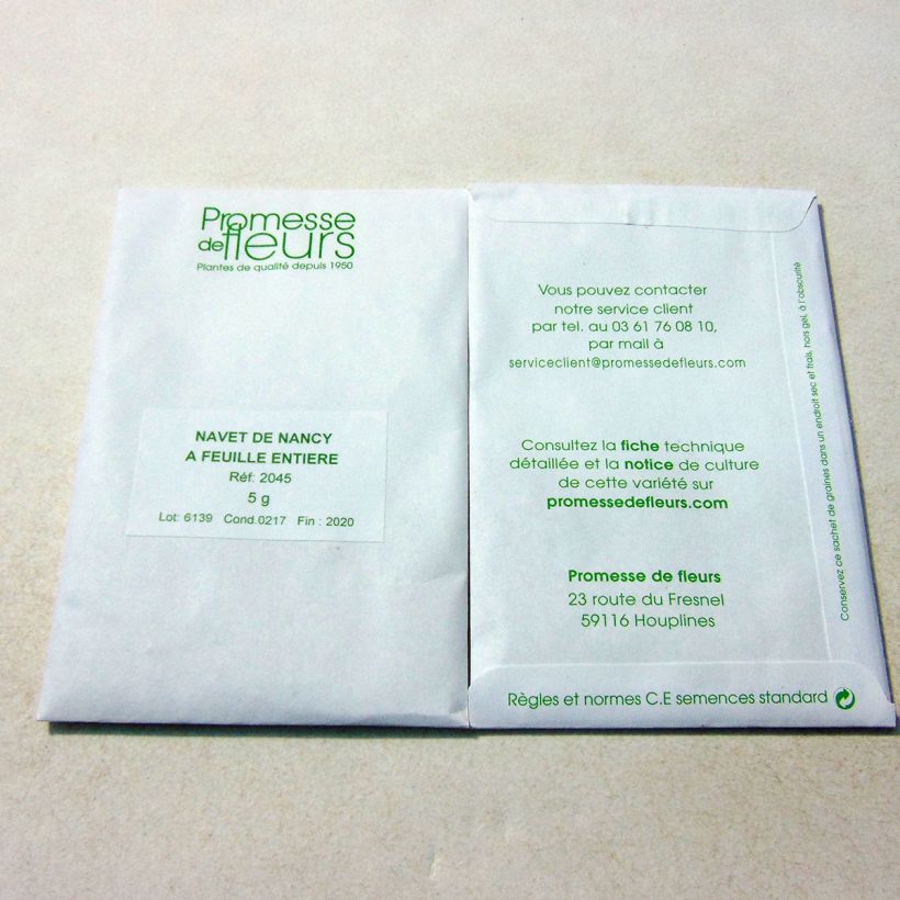 Example of Navet de Nancy à Feuille Entière - Brassica rapa le sachet de 2000 graines environ (minimum 5g) as you get