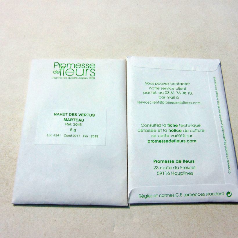 Example of Navet des Vertus Marteau - Brassica rapa le sachet de 2000 graines environ (minimum 5g) as you get