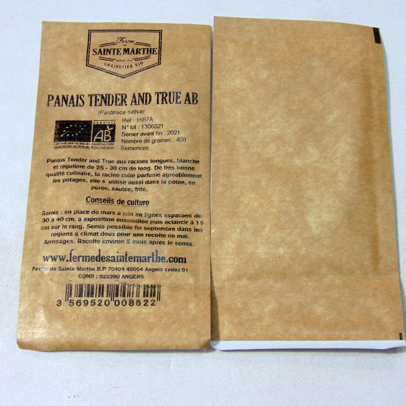Example of Panais Tender And True Bio - Ferme de Sainte Marthe le sachet de 400 graines environ (2g) as you get