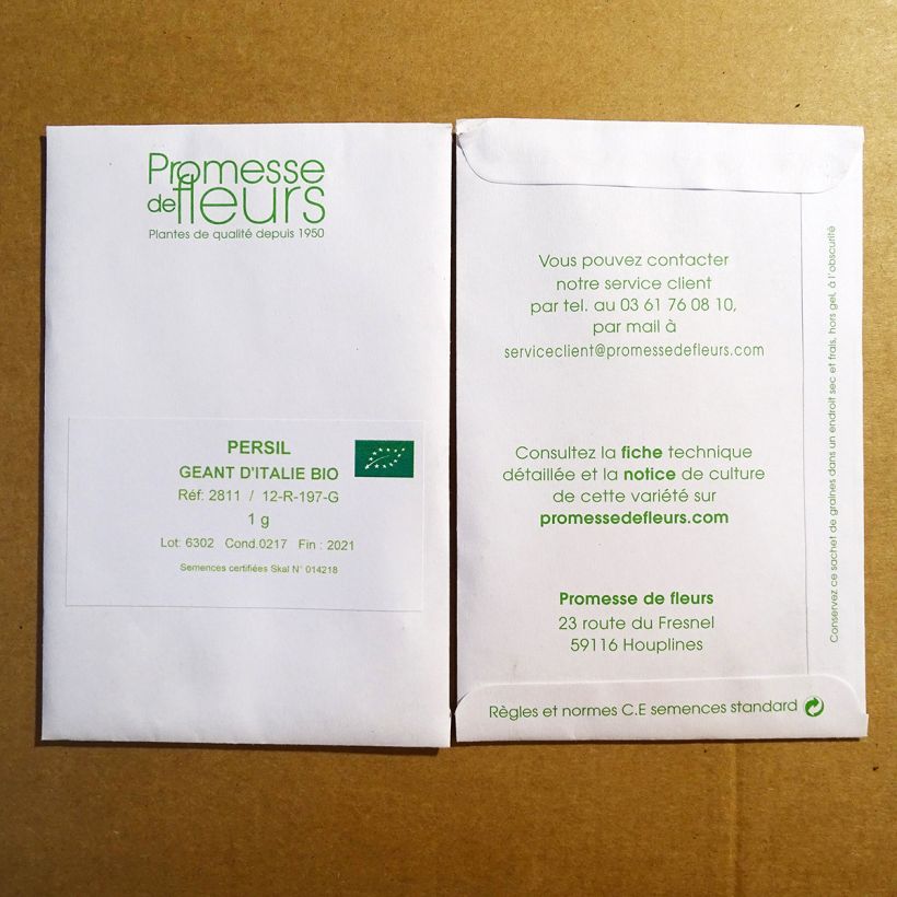 Example of Persil Géant d'Italie Bio - Graines le sachet de +/- 2800 graines environ (minimum 5g) as you get