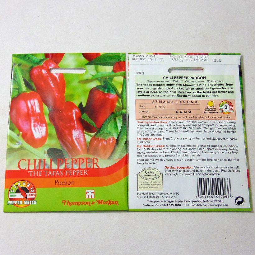 Example of Piment Padron - Capsicum annuum le sachet de 10 graines environ as you get