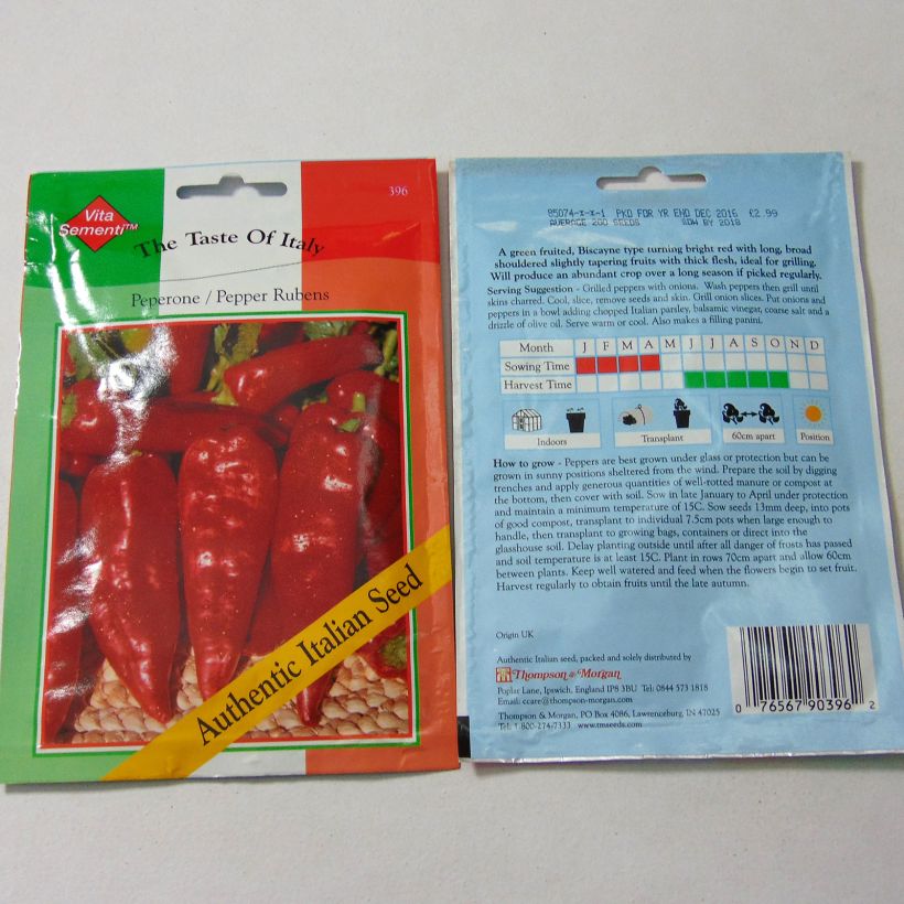 Example of Piment Rubens Lungo Rosso - Capsicum annuum le sachet de 200 graines environ as you get