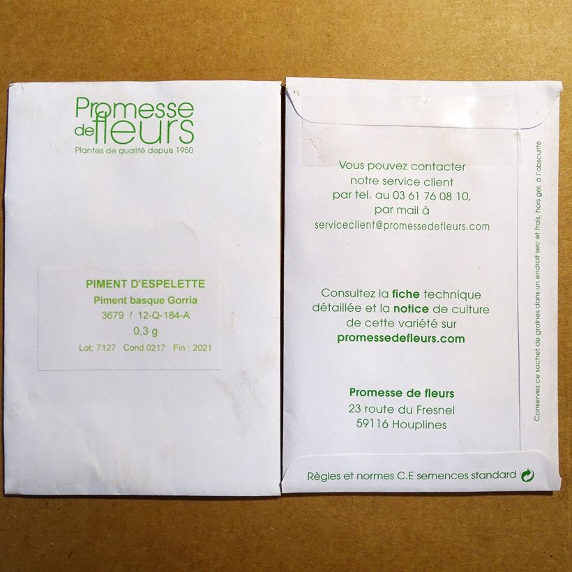Example of Piment d'Espelette - Piment Basque Gorria le sachet de 25 graines environ as you get