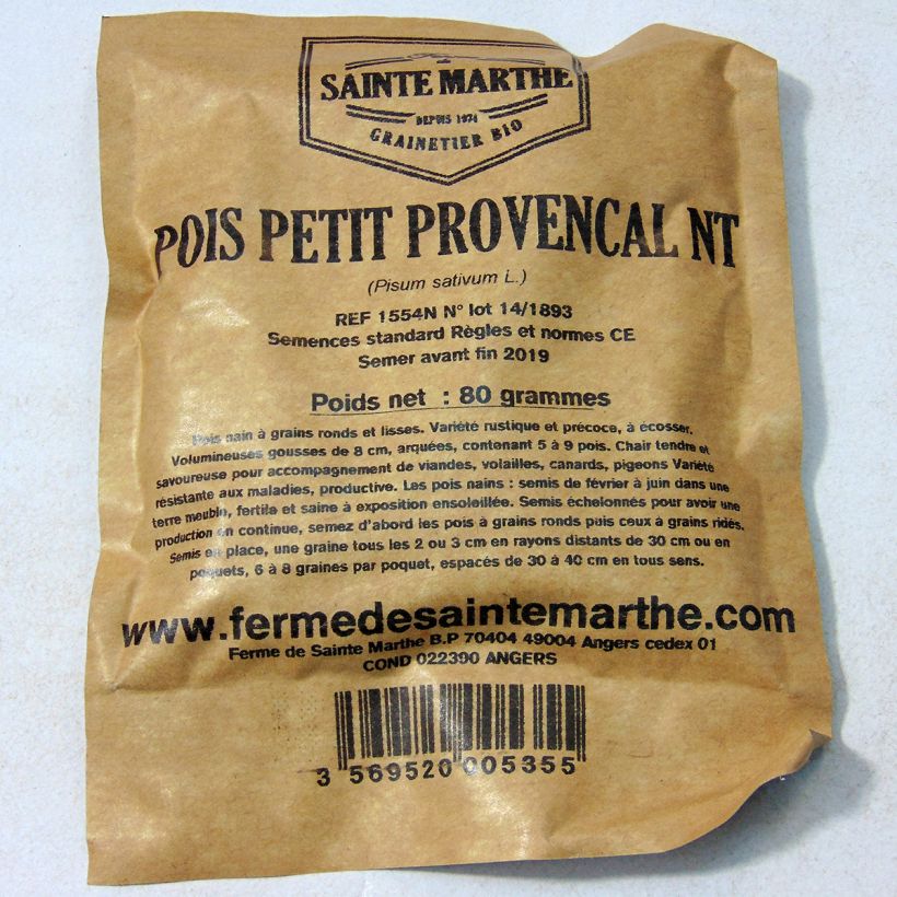 Example of Pois nain Petit Provençal NT - Ferme de Sainte Marthe le sachet de 240 graines environ (80g) as you get