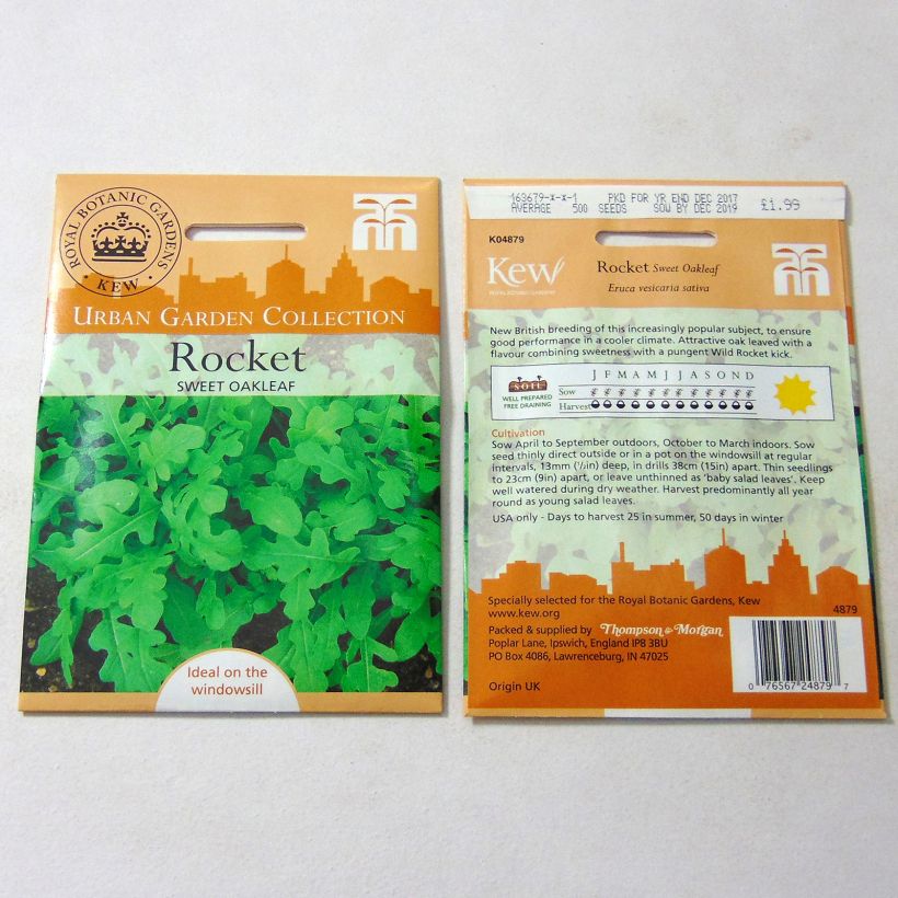 Example of Roquette Sweet Oakleaf  le sachet de 600 graines environ as you get