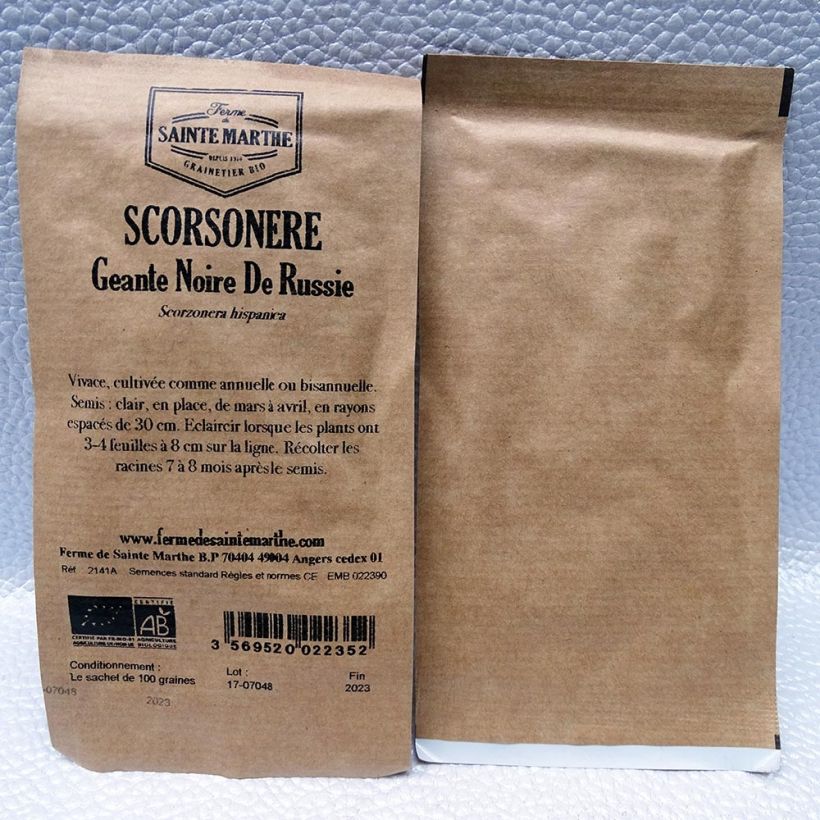 Example of Scorsonère Géante Noire de Russie Bio - Ferme de Sainte Marthe le sachet de 100 graines environ as you get