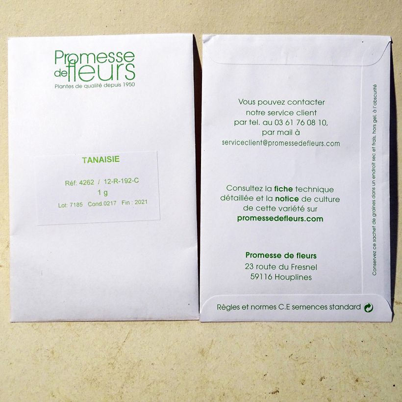 Exemple de spécimen de Tanaisie - Tanacetum vulgare le sachet de +/- 7000 graines environ (minimum 1g) tel que livré