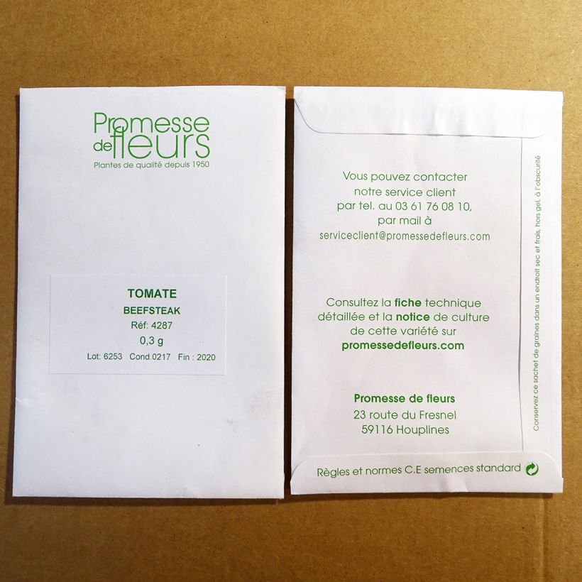 Exemple de spécimen de Tomate Beefsteak - Solanum lycopersicum  le sachet de 80 graines environ (minimum 0,3g) tel que livré