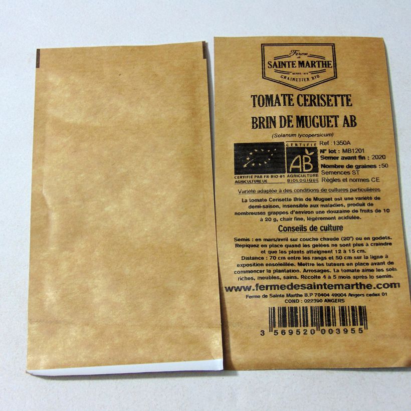 Example of Tomate Cerisette Brin de Muguet Bio - Ferme de Sainte Marthe le sachet de 50 graines environ as you get
