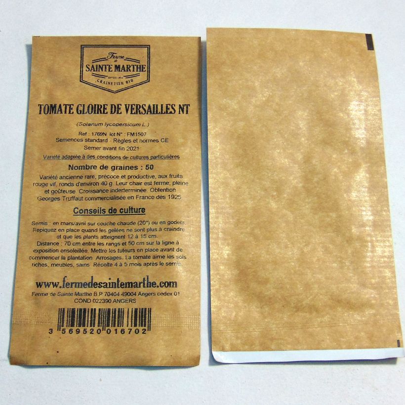 Example of Tomate Gloire de Versailles NT - Ferme de Sainte Marthe le sachet de 50 graines environ as you get