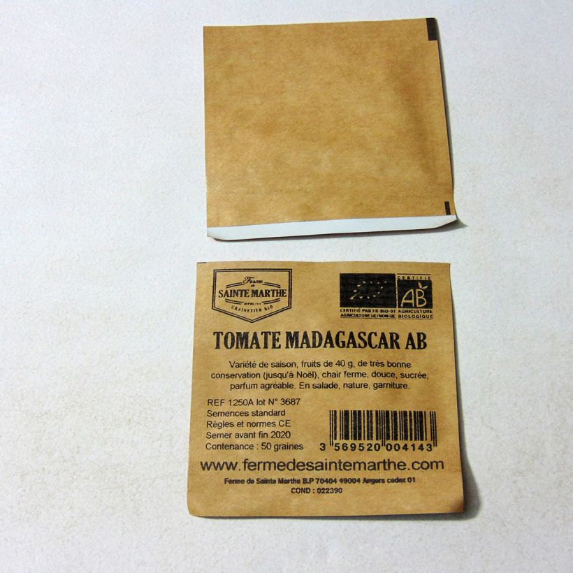 Exemple de spécimen de Tomate Madagascar Bio - Ferme de Sainte Marthe le sachet de 50 graines environ tel que livré