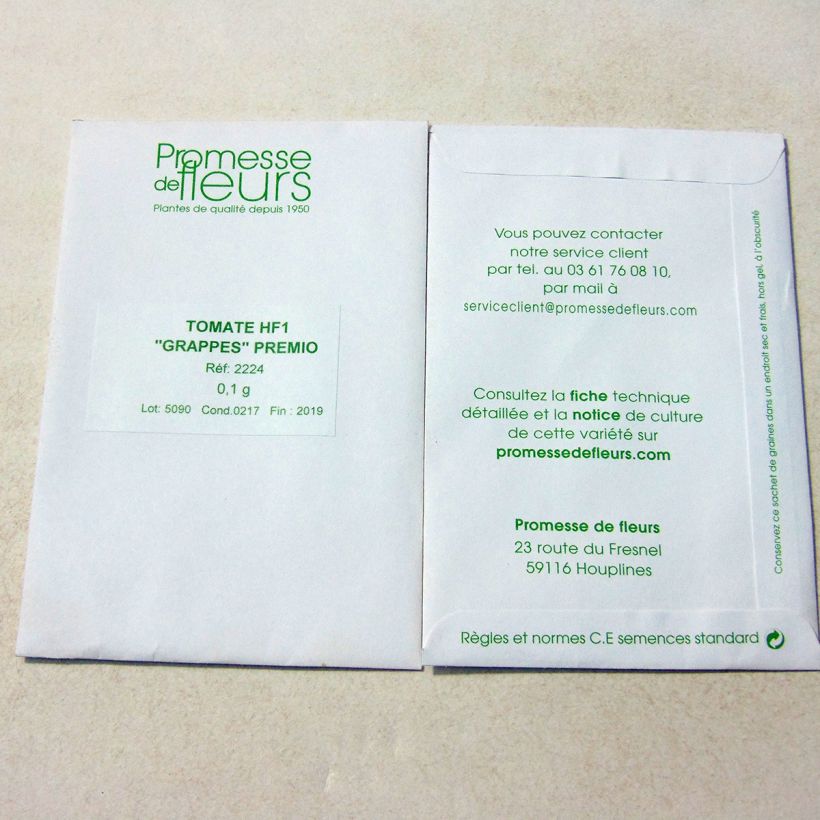 Exemple de spécimen de Tomate Premio F1 - Tomate Grappe le sachet de 25 graines environ (minimum 0,1g) tel que livré