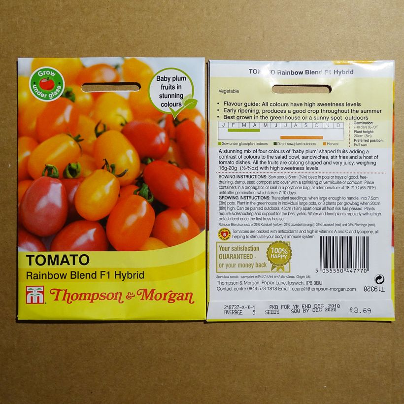 Exemple de spécimen de Tomate Rainbow Blend F1 - Tomate cocktail le sachet de 8 graines environ tel que livré
