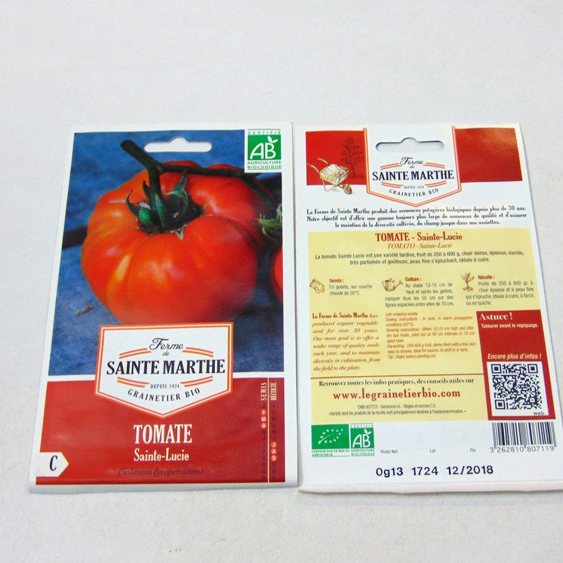 Example of Tomate Sainte Lucie Bio - Ferme de Sainte Marthe le sachet de 50 graines environ as you get