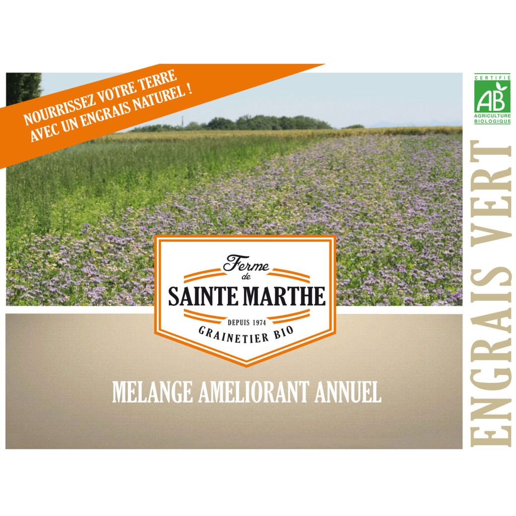Mélange améliorant annuel pour 50 m2 Bio - Ferme de Sainte Marthe