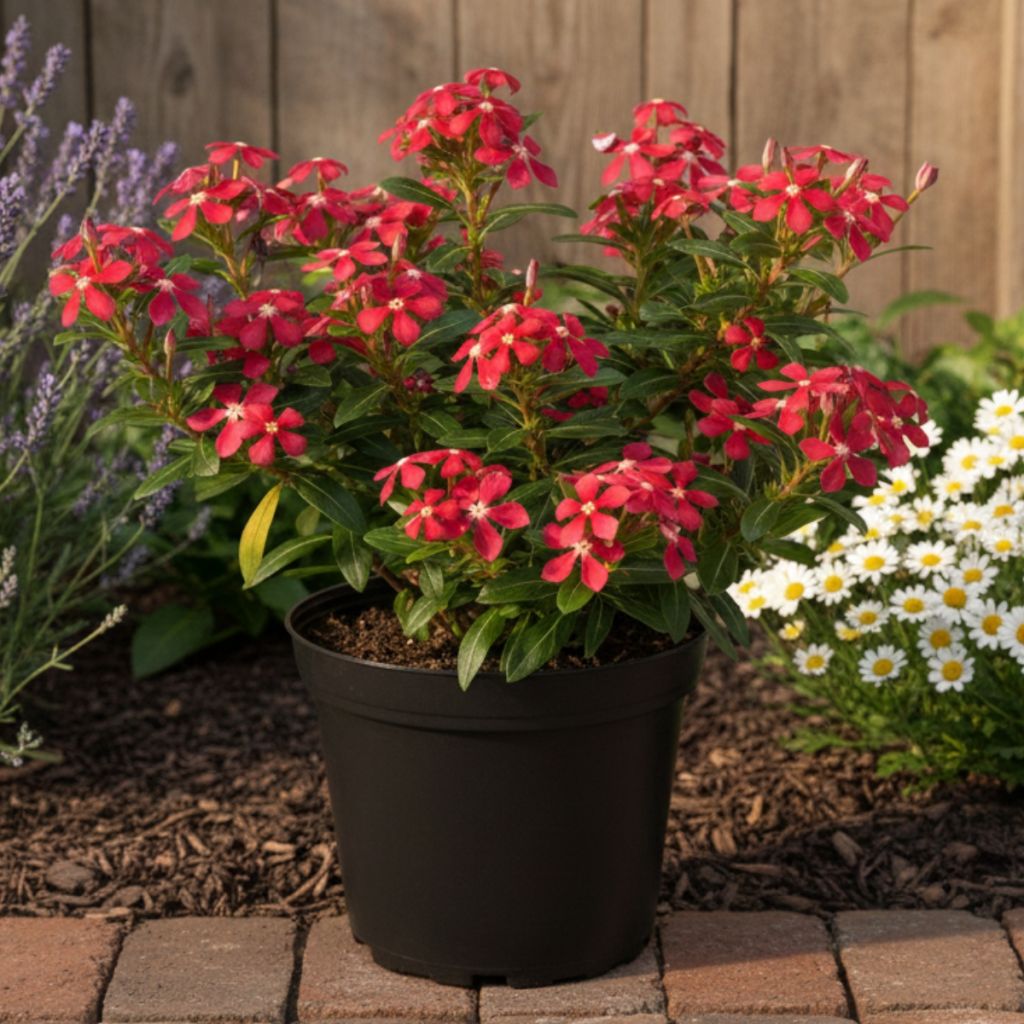 Pervenche de Madagascar Soiree Cerise White Eye - Catharanthus roseus
